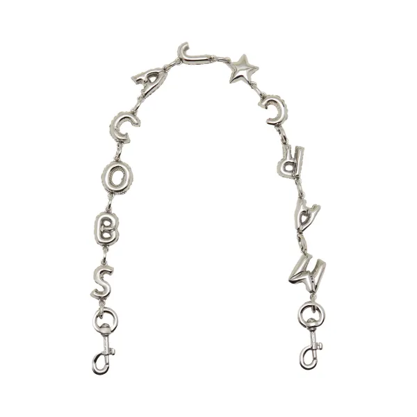 

Ремешок на плечо для сумки с логотипом и цепочкой Bubble Marc Jacobs, серебряный