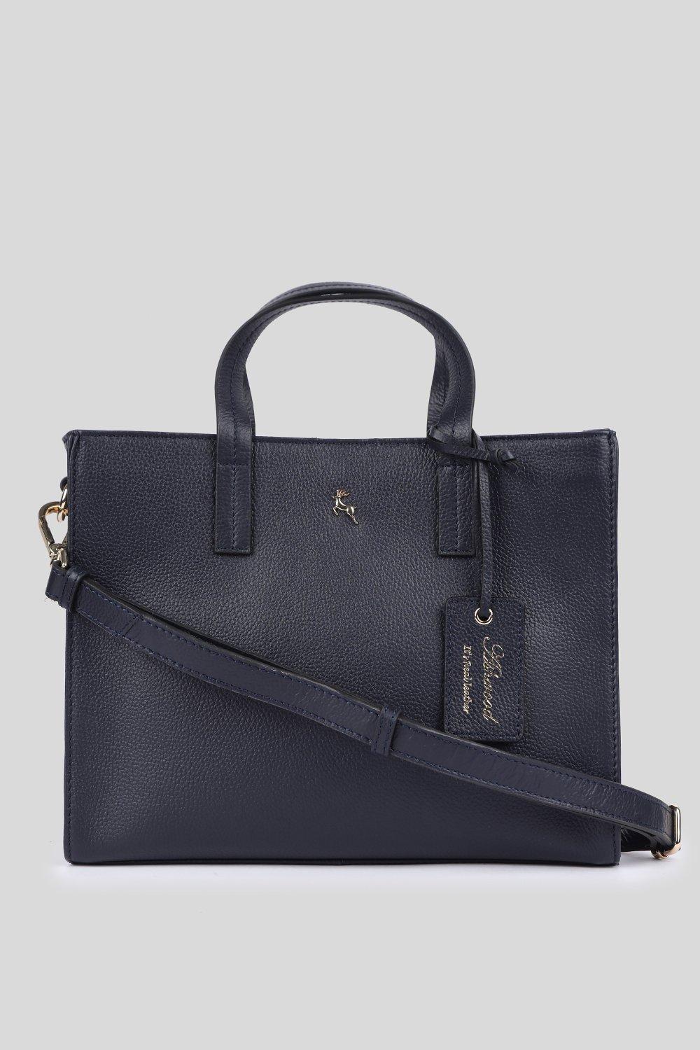 Сумка-тоут 'Sogno di Pelle' из натуральной кожи Ashwood Leather, темно-синий сумка ashwood leather 1332 tan