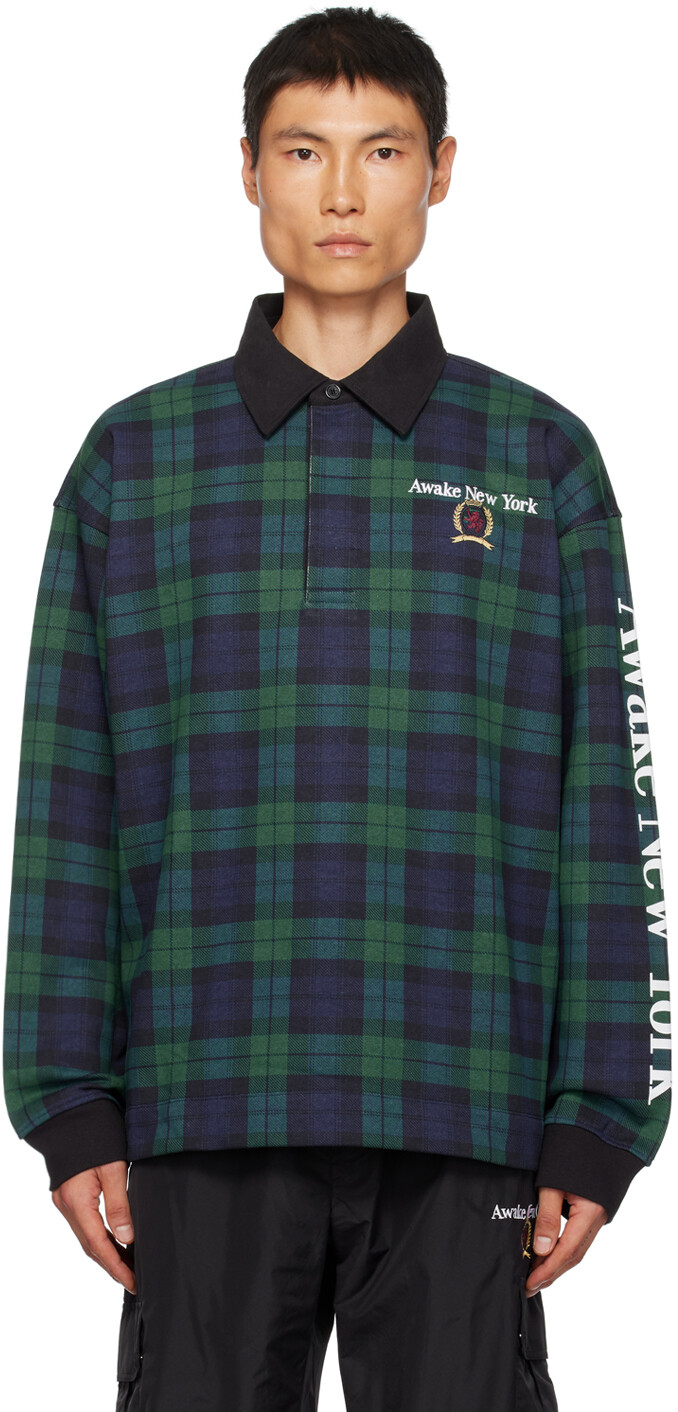 

Зелено-темно-синее поло Awake NY Edition Tommy Jeans, Зеленый