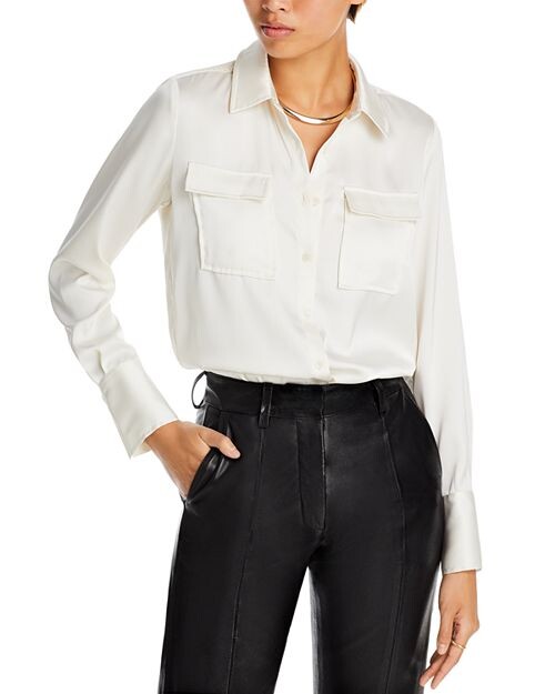 

Рубашка на пуговицах Лорена Derek Lam 10 Crosby, цвет Ivory/Cream