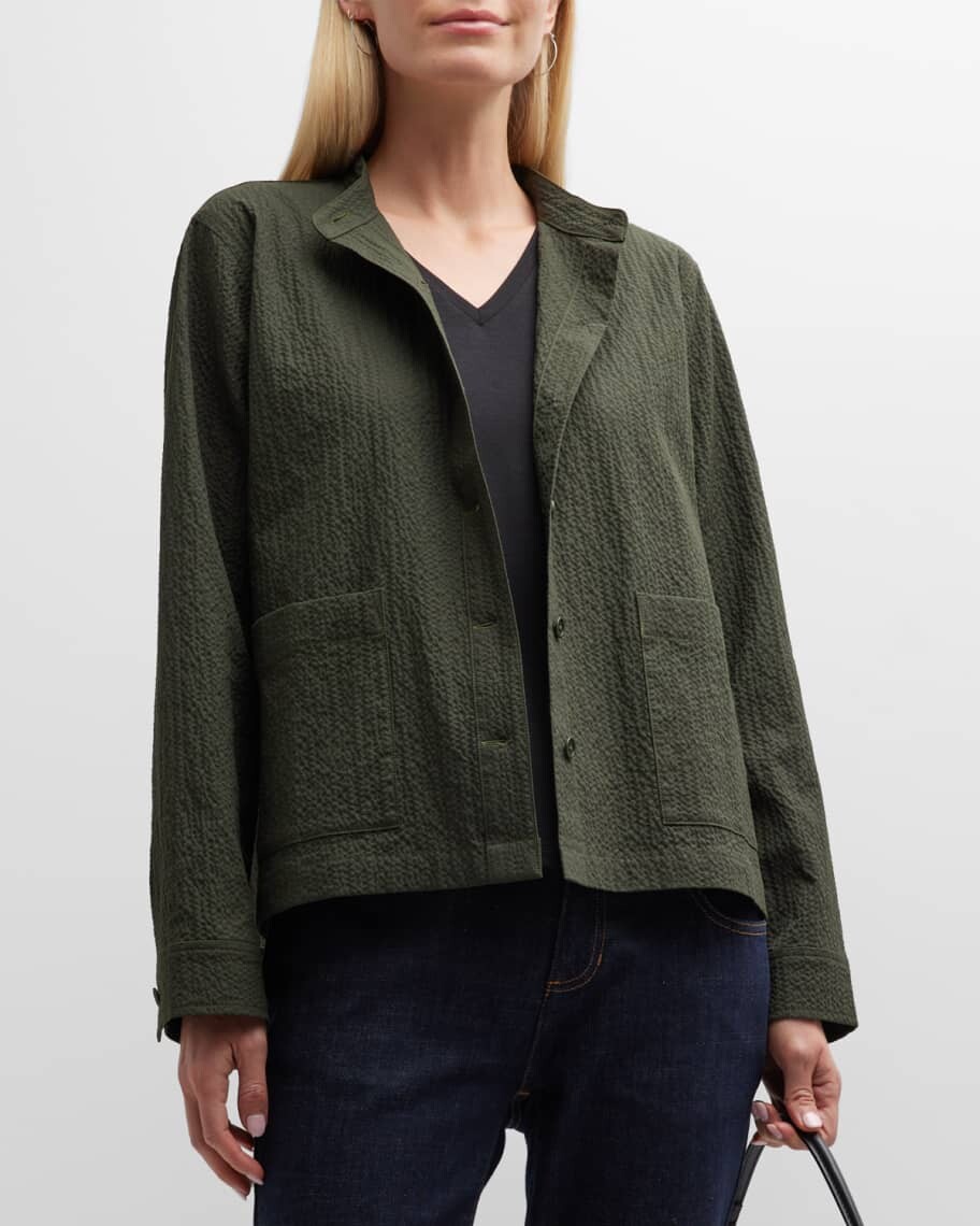 

Жакет из жатого органического хлопка на пуговицах Eileen Fisher
