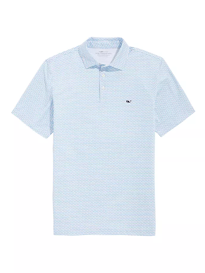 

Рубашка-поло Sankaty Fish Vineyard Vines, цвет bonefish white cap