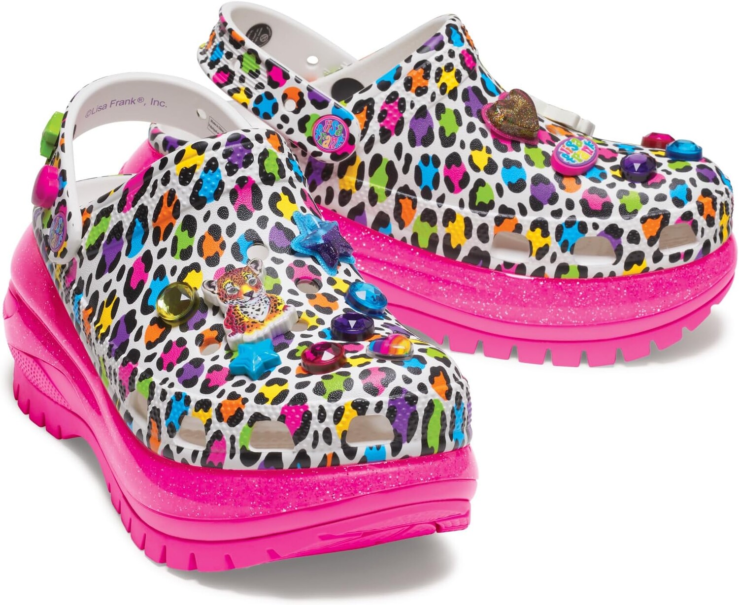

Сабо Lisa Frank Mega Crush Clog Crocs, цвет Electric Pink