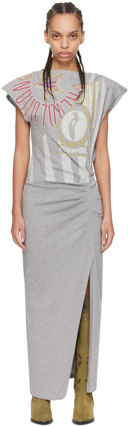 

Серое платье макси Nadela Isabel Marant Etoile, цвет Grey, Серый