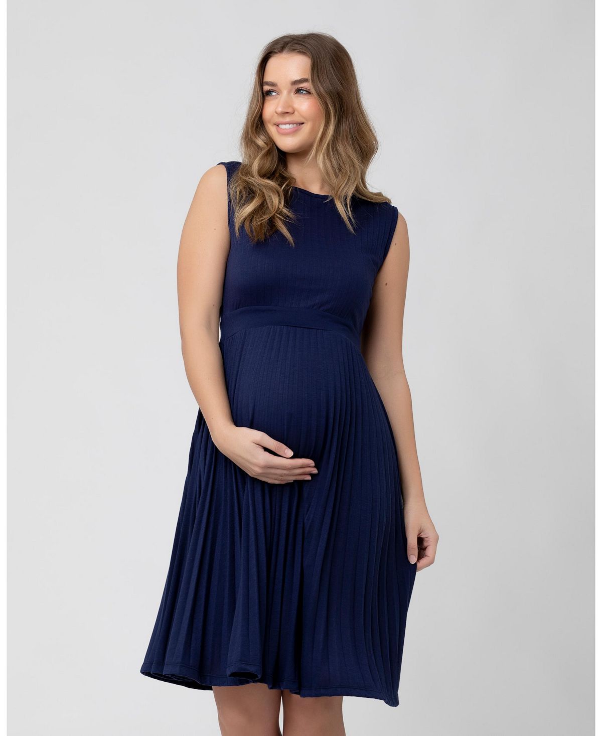 Плиссированное платье без рукавов для беременных (чертеж) Ripe Maternity