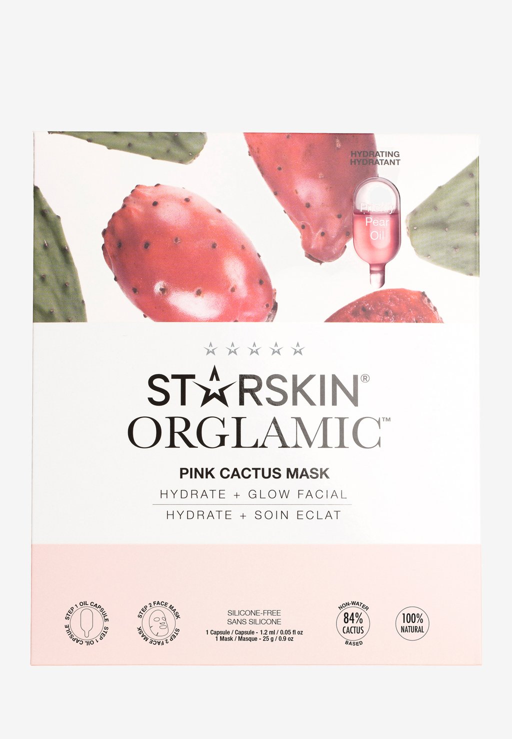 подарочный набор starskin orglamic 3 предмета Набор для ухода за кожей Starskin Orglamic Розовая Маска С Кактусом STARSKIN