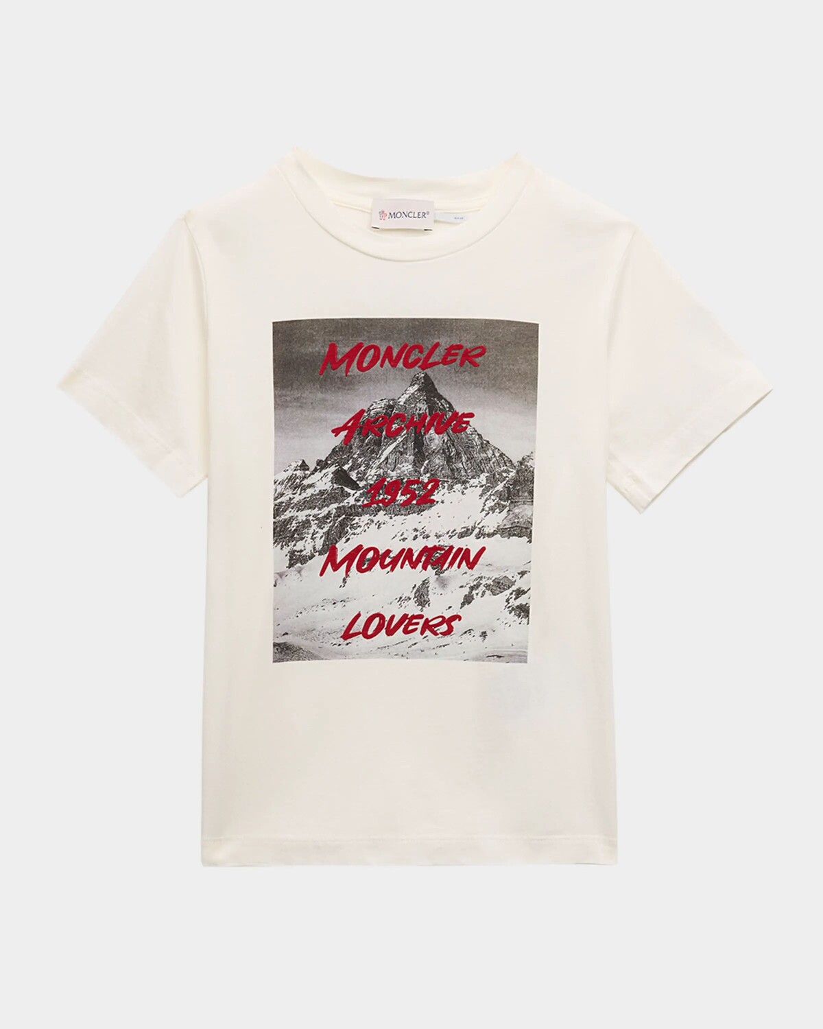 

Футболка с логотипом Bell для мальчиков, размер 4–6 Moncler, белый