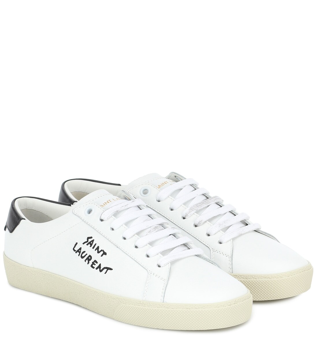 

Классические кожаные кроссовки court Saint Laurent, белый