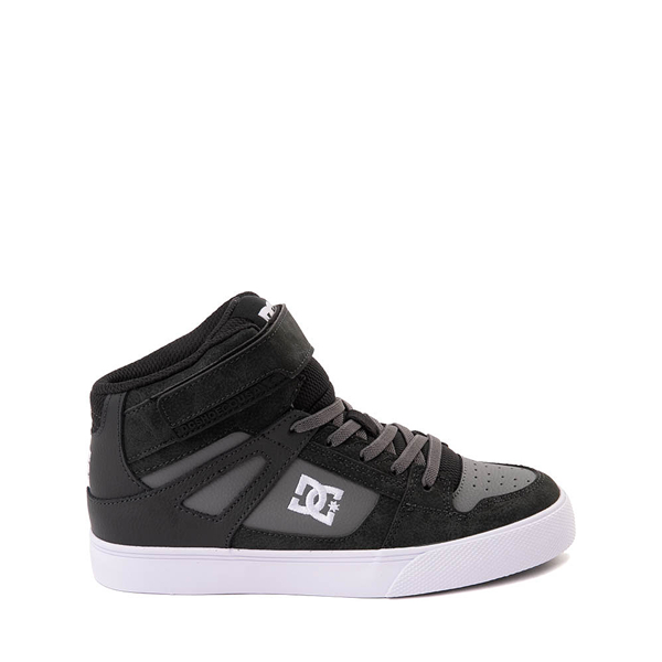 кроссовки dc shoes pure elastic серый Туфли для скейтбординга DC Pure Hi Elastic — Little Kid/Big Kid, черный