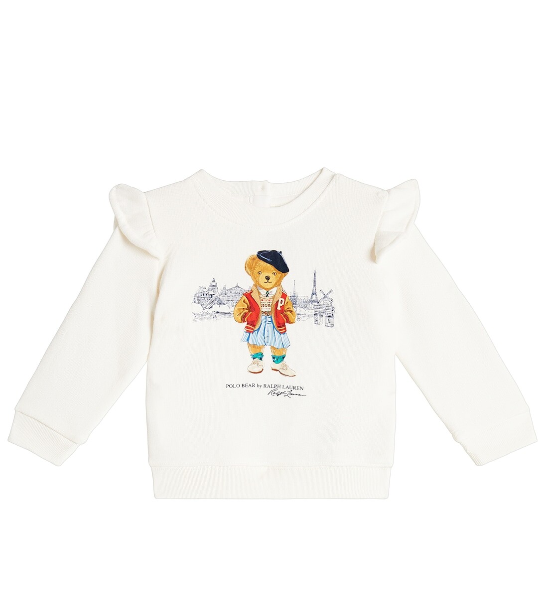 

Толстовка Baby Polo Bear из хлопкового флиса Polo Ralph Lauren, белый