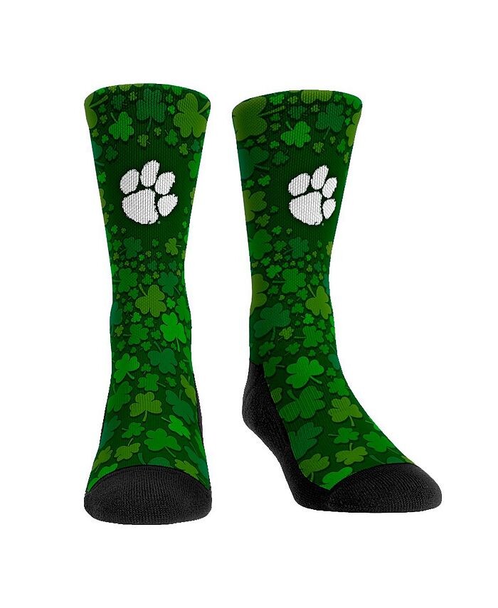 

Мужские и женские носки Clemson Tigers Shamrock Crew Socks Day St. Rock 'Em, зеленый