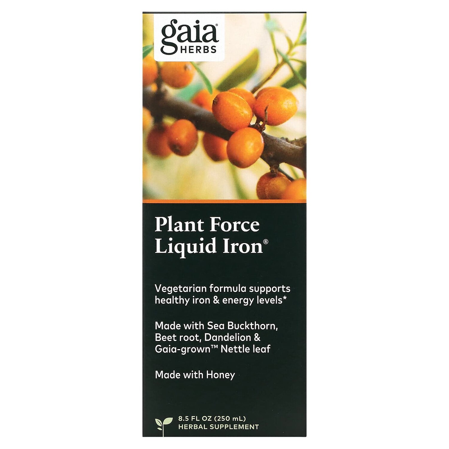 

Plant Force Liquid Iron, 250 мл (8,5 жидк. унций), Gaia Herbs