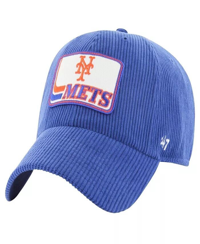 

47 брендовая мужская вельветовая регулируемая шапка Royal New York Mets Wax Pack Collection '47 Brand, синий