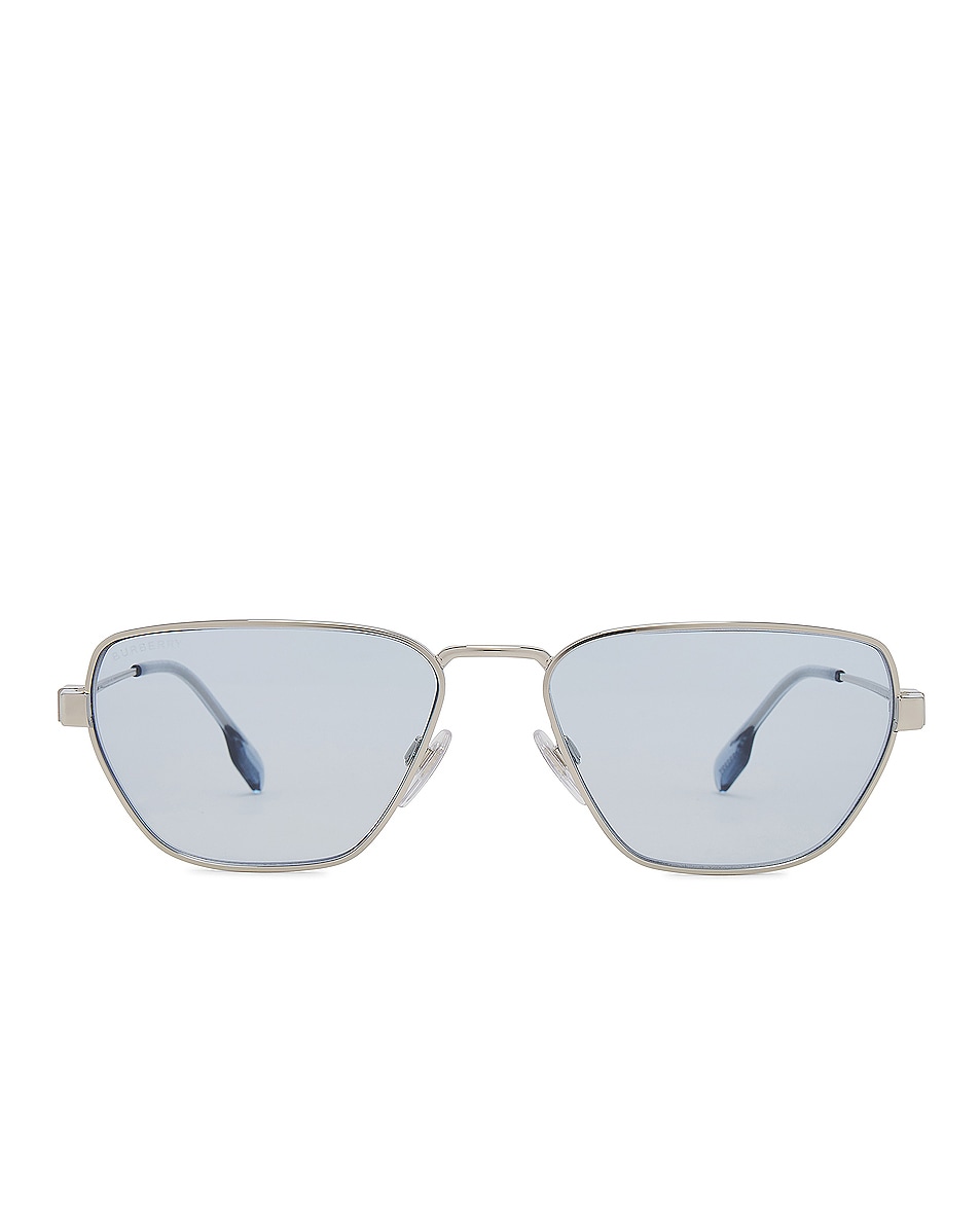 

Солнцезащитные очки Burberry Aviator Sungalsses, цвет Light Blue & Silver