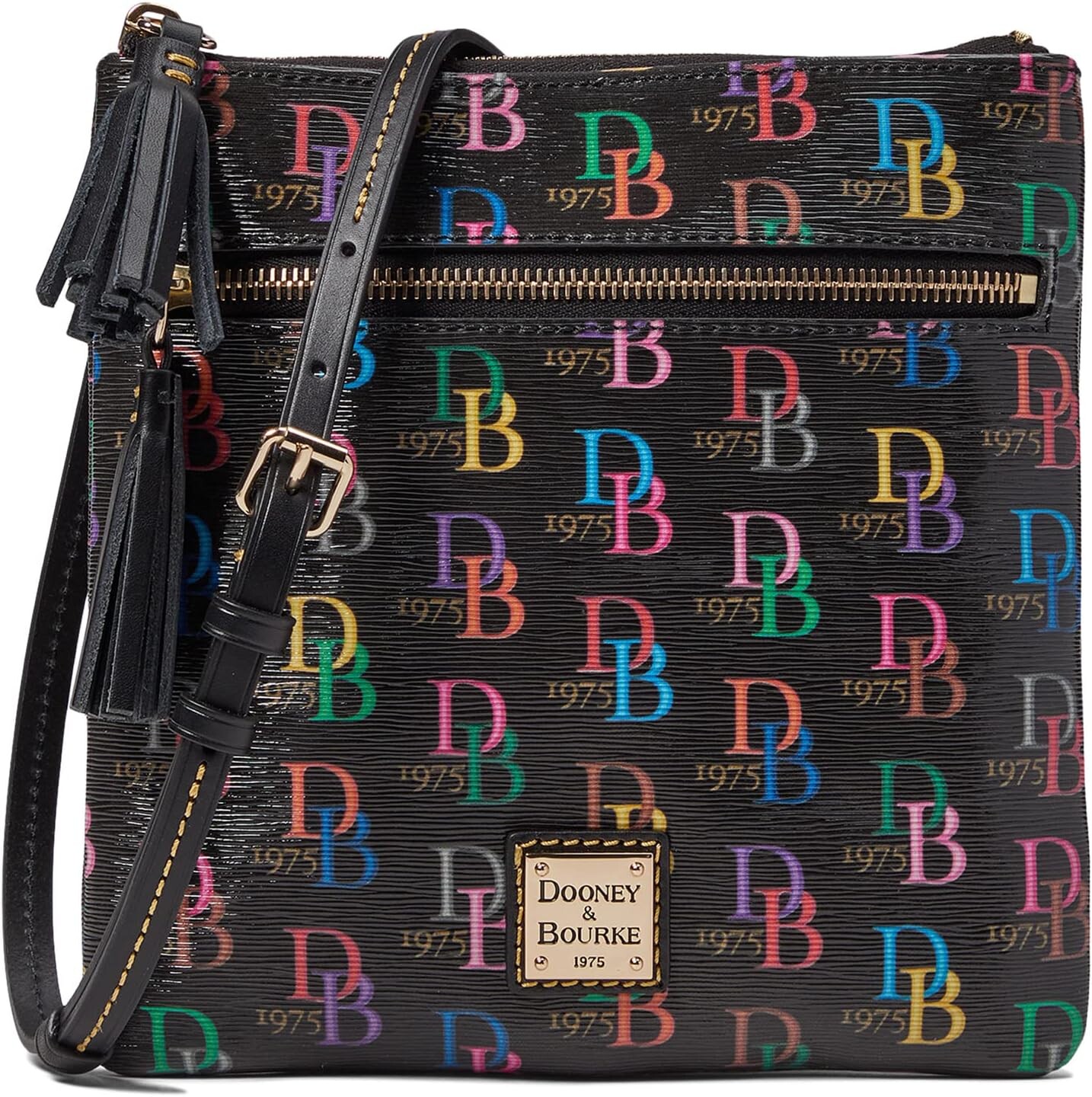 

Сумка DB75 Multi Double Zip Tassel Crossbody Dooney & Bourke, черный