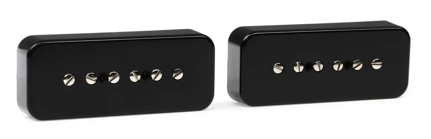

Mojotone '56 Quiet Coil P-90 Soapbar, набор из двух звукоснимателей - черная крышка