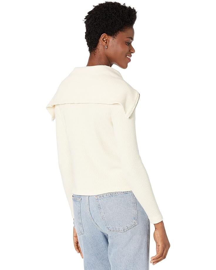 

Толстовка MONROW Brushed Rib 1/2 Zip Sweatshirt, слоновая кость
