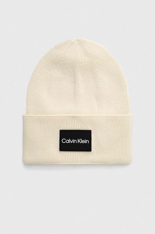 

Хлопчатобумажная шапка Calvin Klein, бежевый