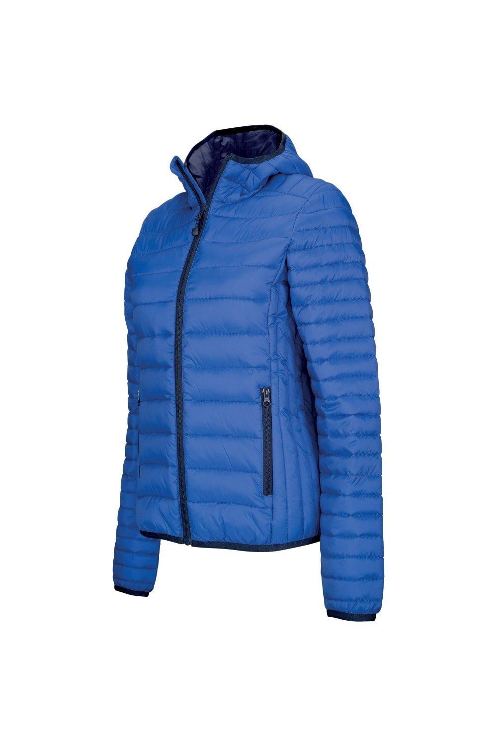Легкая стеганая куртка с капюшоном Kariban, синий куртка стеганая легкая с капюшоном и цветочным принтом 7 лет 120 см синий