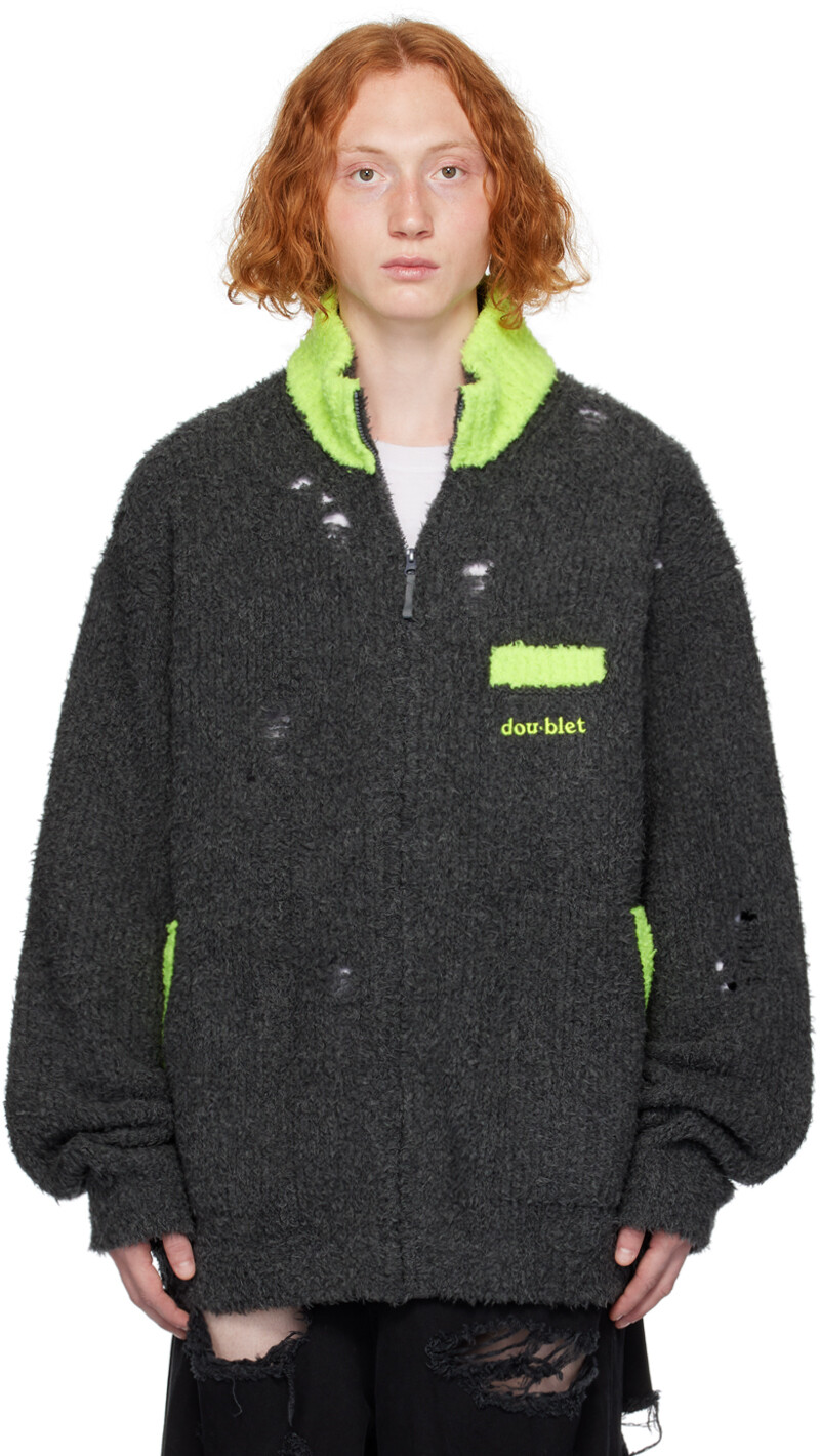 

Серая куртка на молнии Doublet, Серый