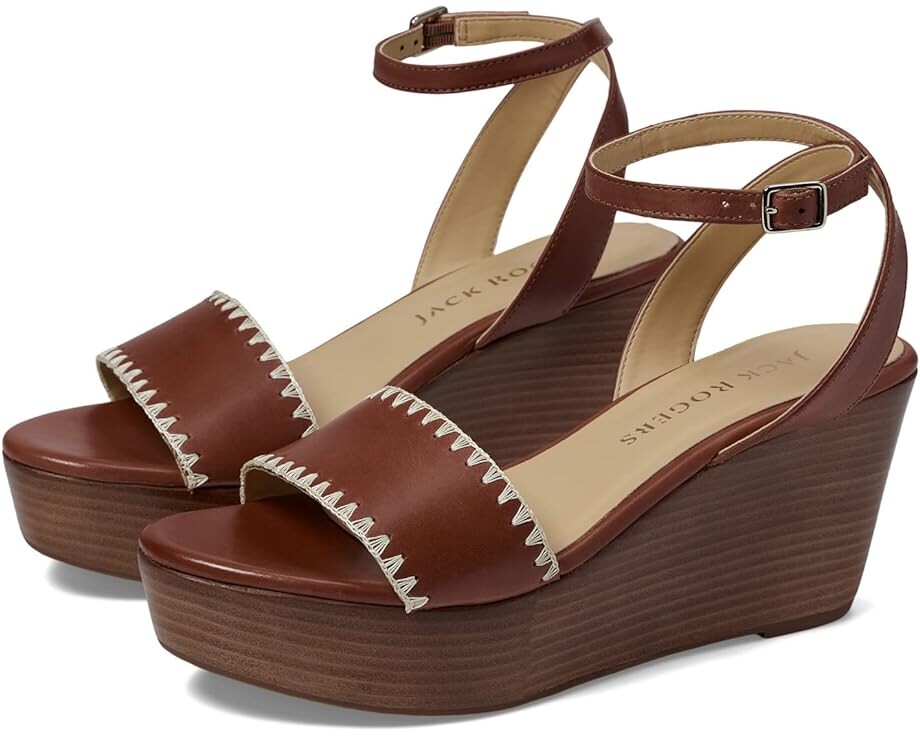 

Туфли Jack Rogers Flagler Stitch Wedge, цвет Luggage/Natural