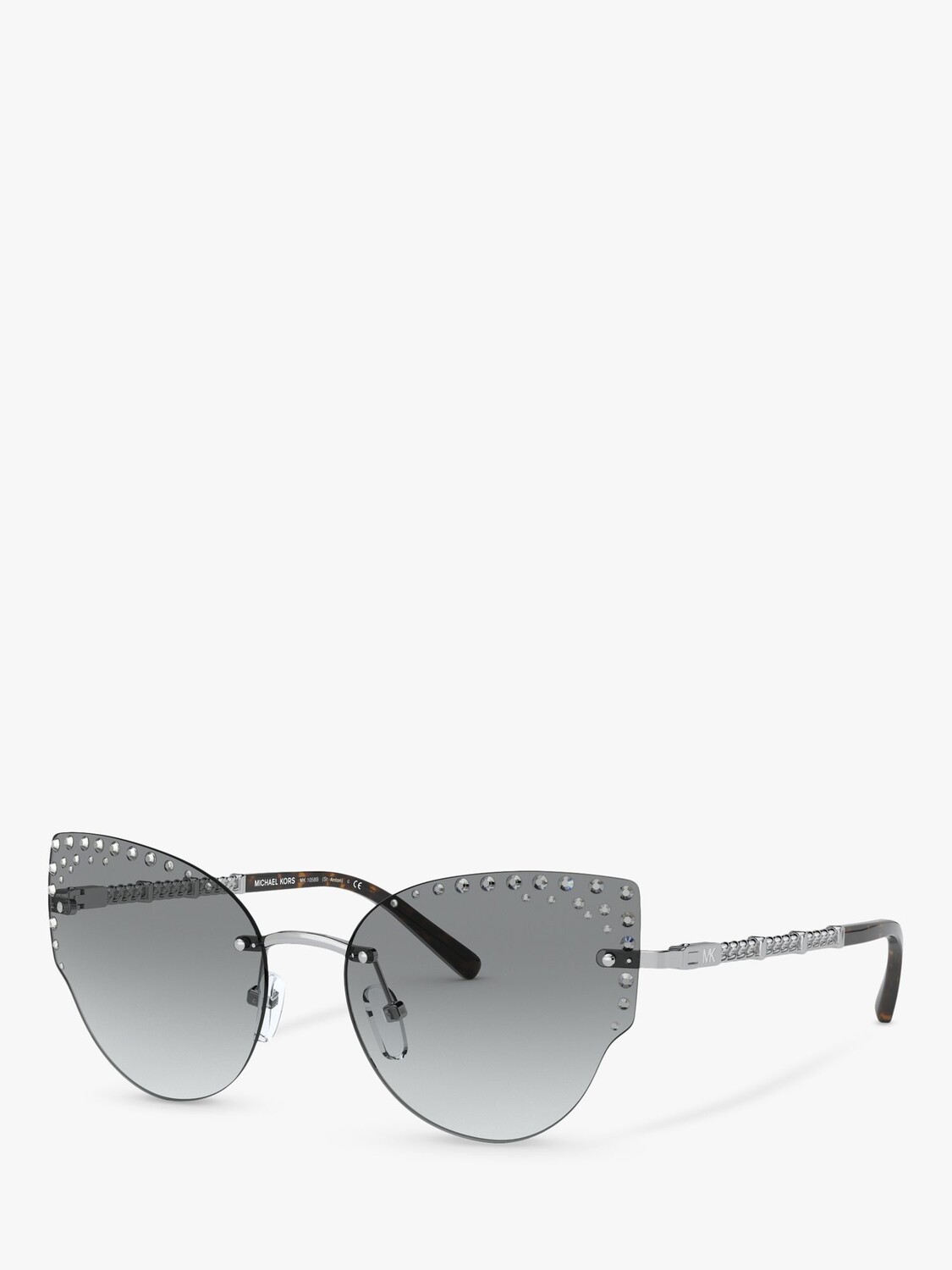 

MK1058B Женские солнцезащитные очки кошачий глаз St Anton с заклепками Michael Kors, серебристый/серый градиент