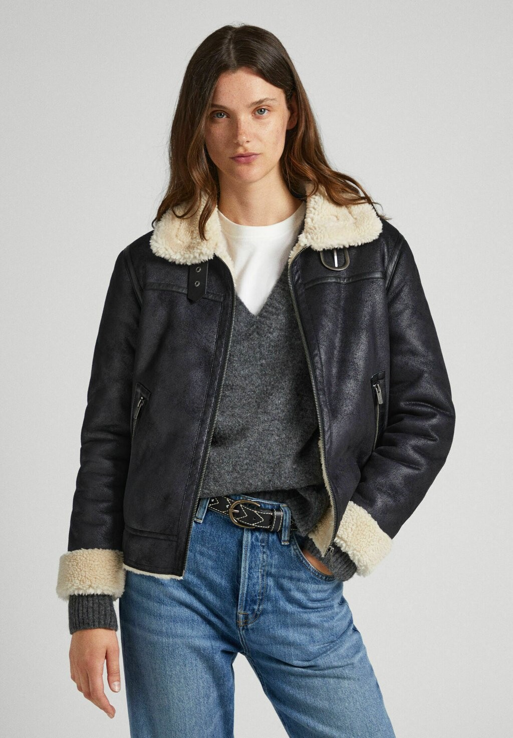 

Куртка из синтетической кожи Pepe Jeans РУТ, черный
