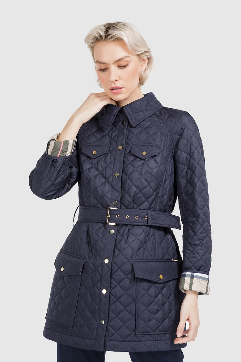 Стеганая куртка с поясом Helmidge, синий цена и фото