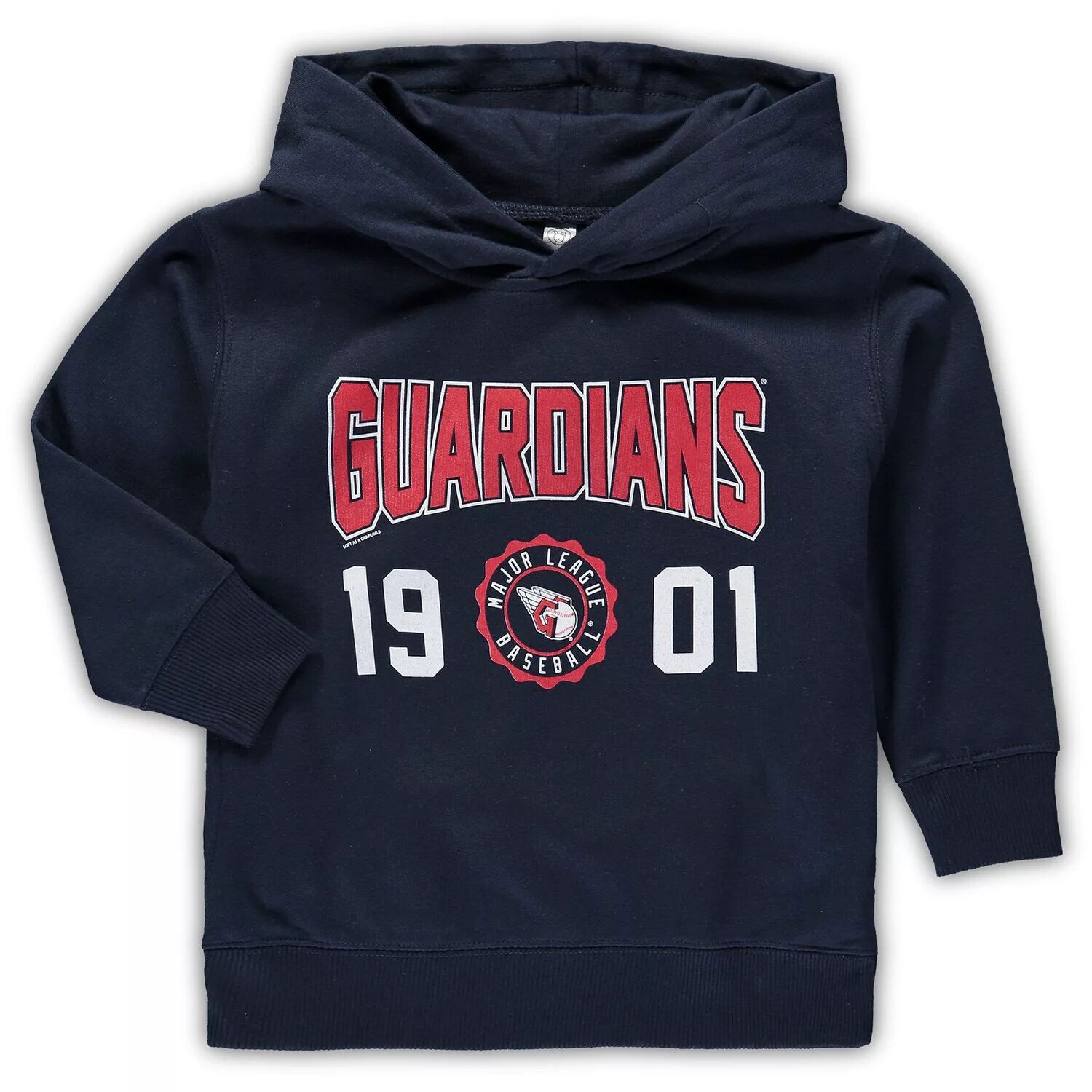 

Флисовый пуловер с капюшоном для малышей Soft as a Grape темно-синего цвета Cleveland Guardians Unbranded