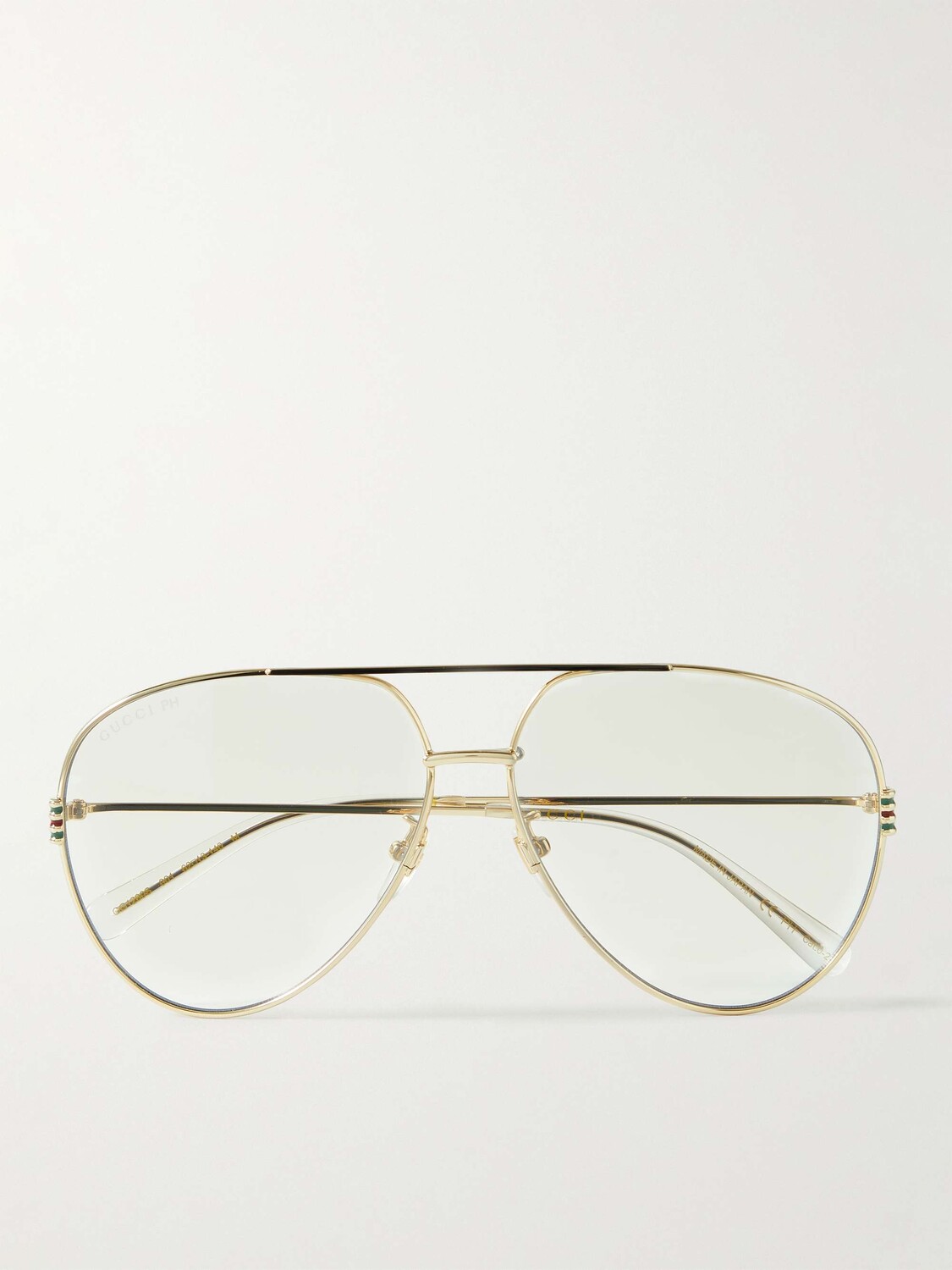 

Золотистые солнцезащитные очки-авиаторы GUCCI EYEWEAR, золотой