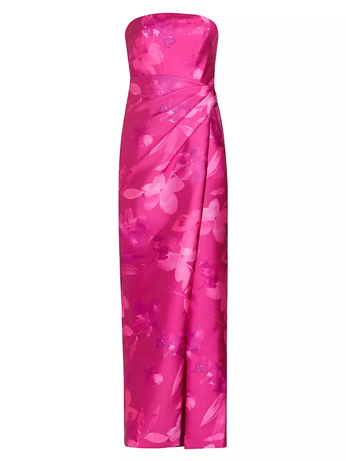 

платье без бретелек Ml Monique Lhuillier, цвет fuchsia bloom