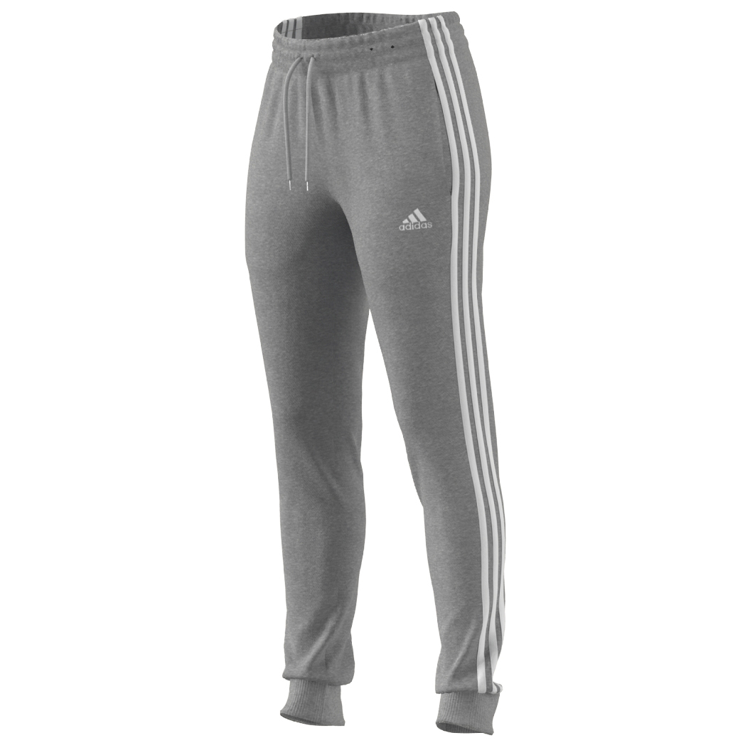 Тренировочные брюки Adidas Women's 3 Stripes FT CF, цвет Medium Grey Heather/White