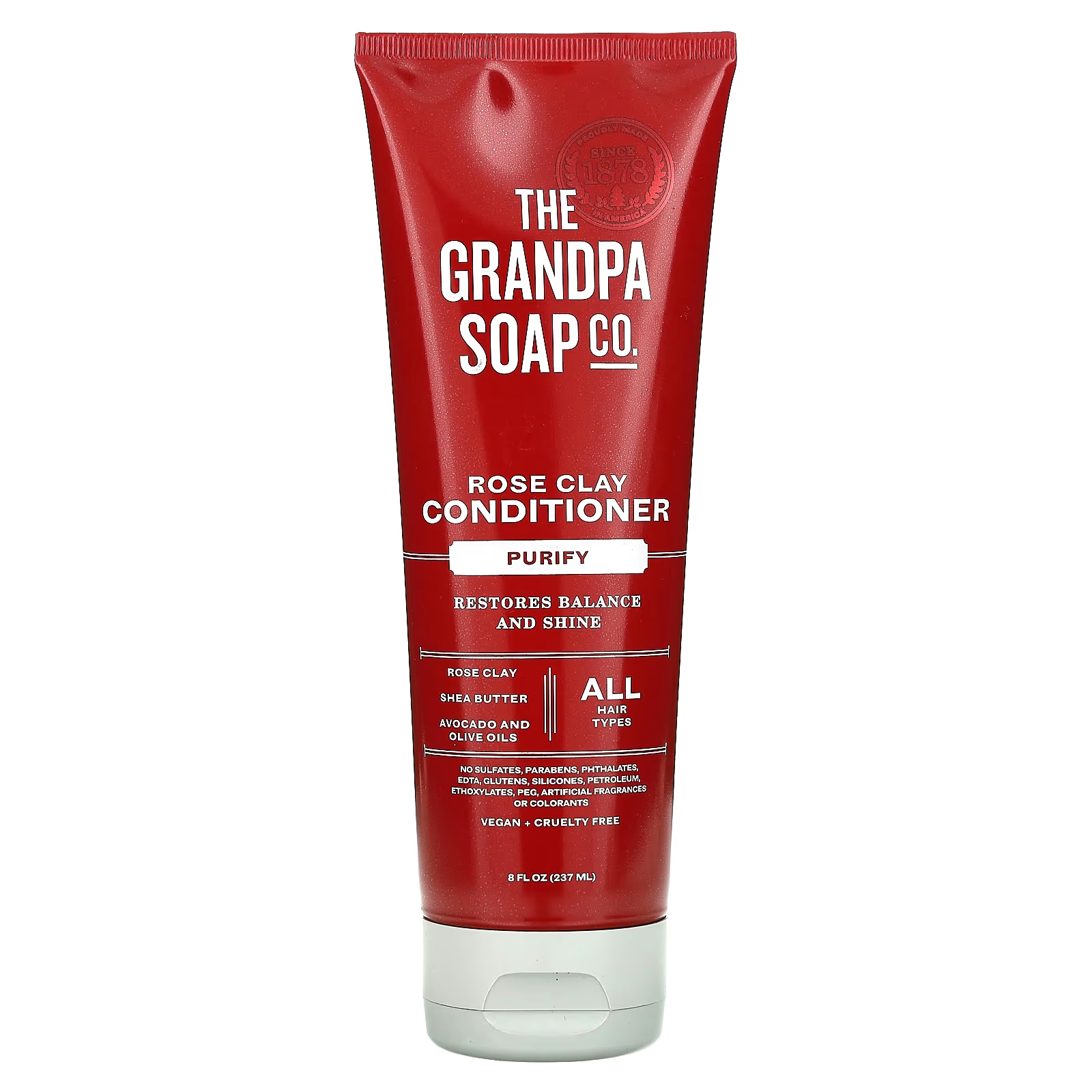 цена Кондиционер The Grandpa Soap Co. Purify с розовой глиной, 237 мл