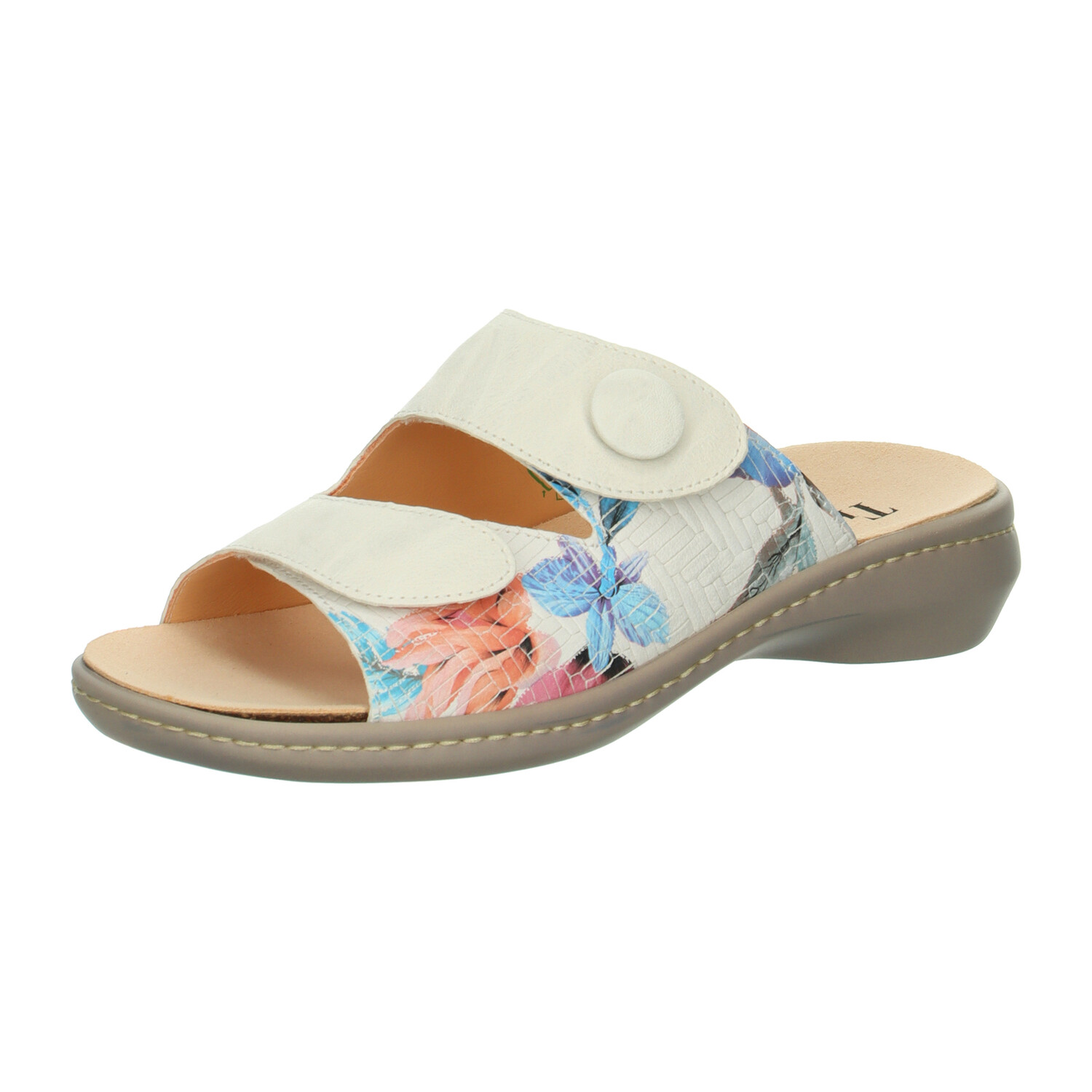 

Мюли Think! Tieffußbett Pantolette CAMILLA DAMEN, цвет Ivory/Kombi