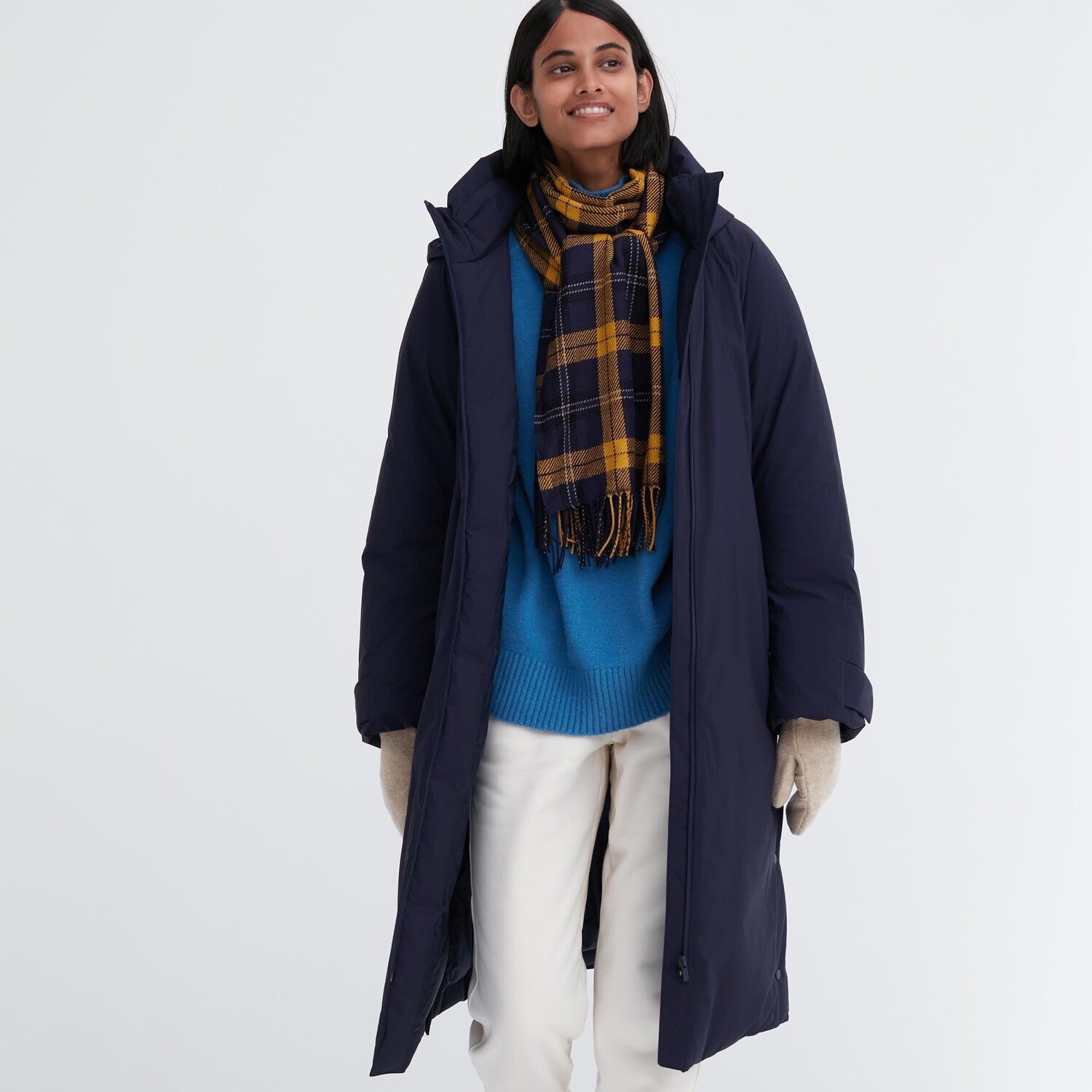 

Пальто UNIQLO длинное, темно-синий