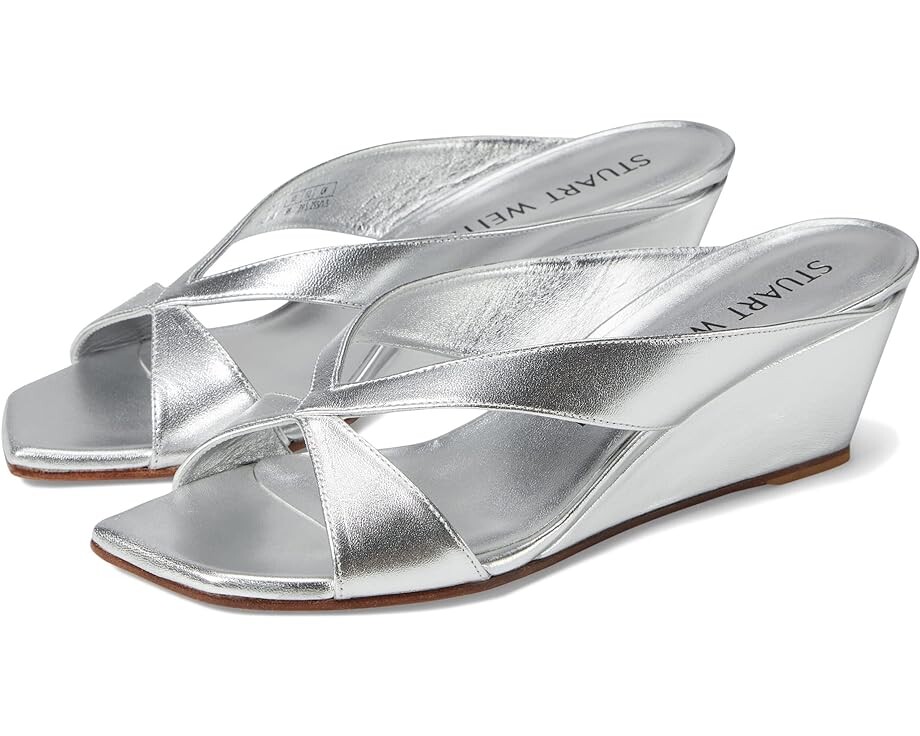 

Туфли Stuart Weitzman Miami 50 Wedge Slide, серебряный