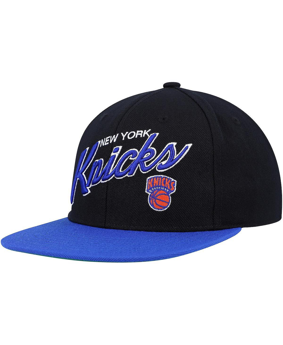 

Мужская приталенная кепка черного и синего цвета New York Knicks Team Script 2.0 Mitchell & Ness