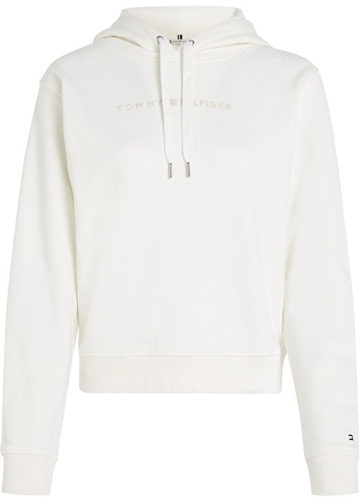 

Однотонная белая женская толстовка с круглым вырезом Tommy Hilfiger, Белый