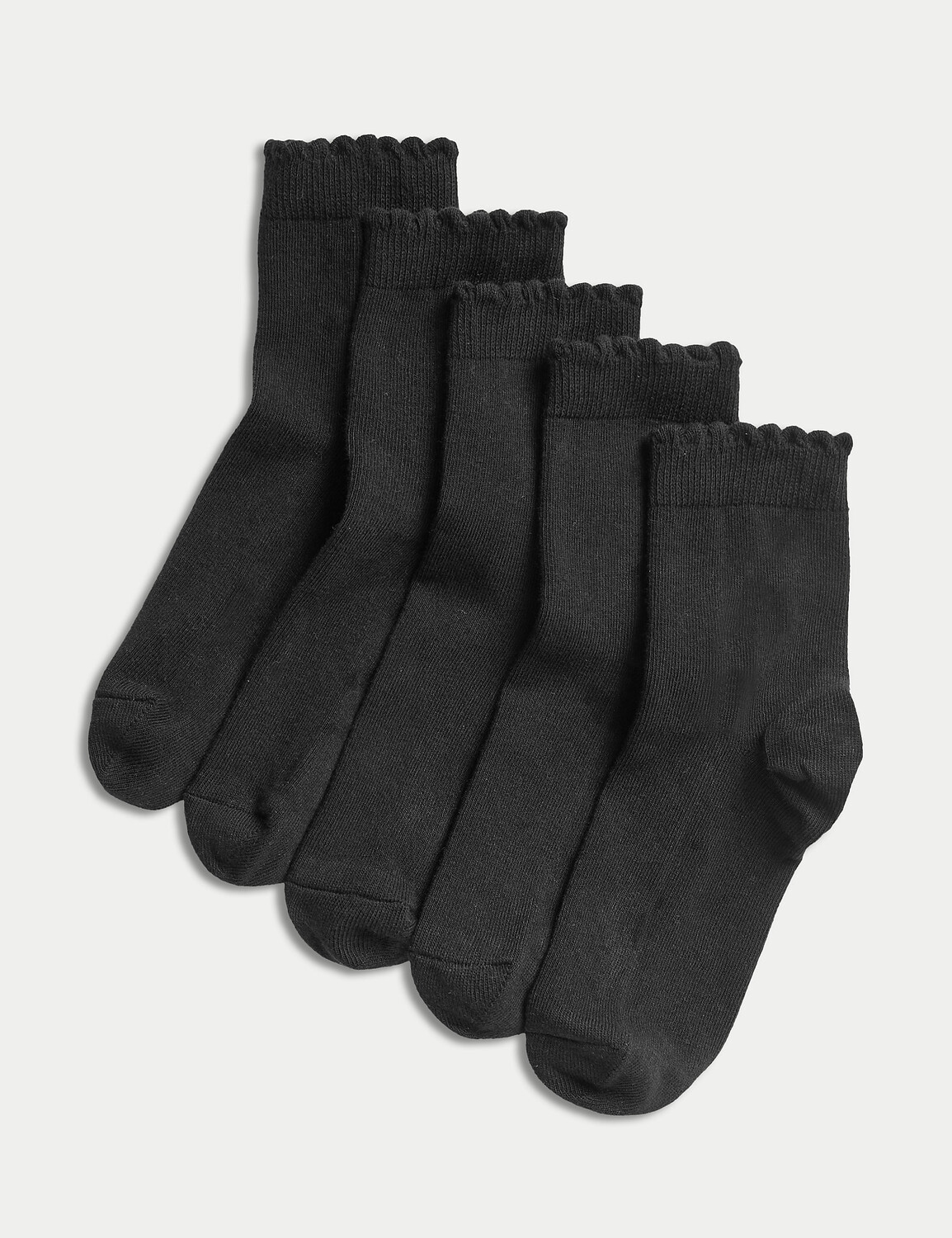 

5 упаковок коротких носков-пико Marks & Spencer, черный
