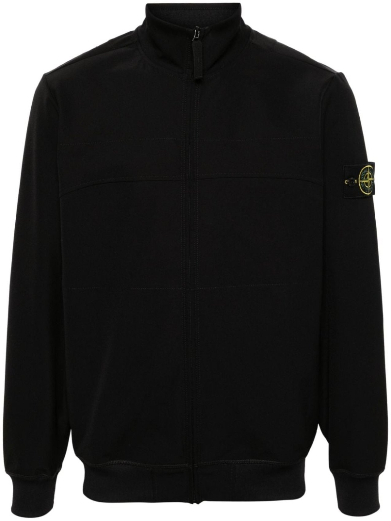 

Stone Island куртка на молнии с нашивкой Compass, черный