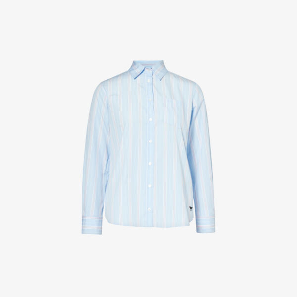 

Рубашка из хлопка в полоску bahamas Weekend Max Mara, синий