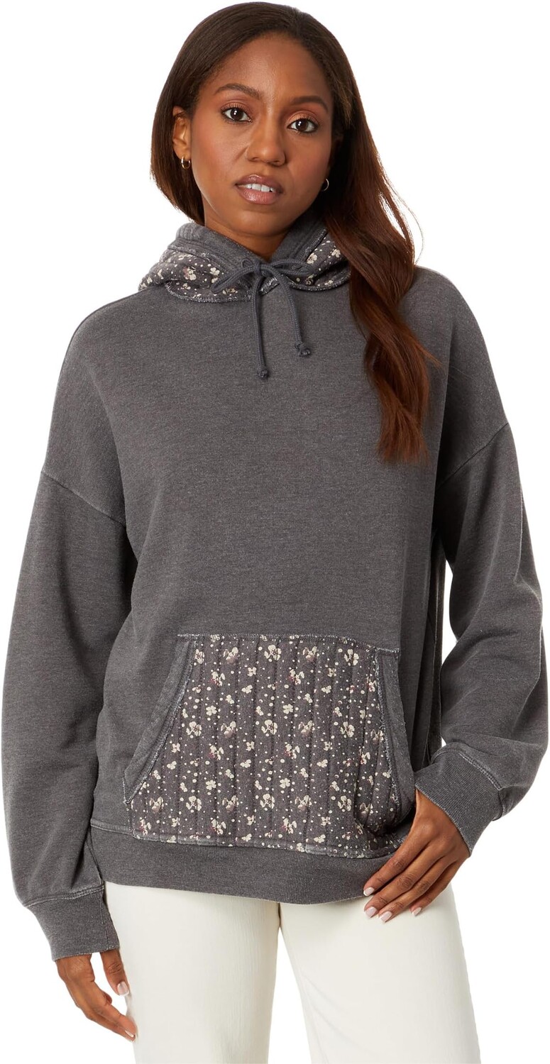 

Стеганое худи в стиле пэчворк Lucky Brand, цвет Raven Multi