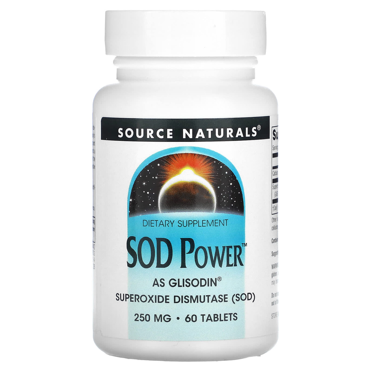 

SOD Power, 250 мг, 60 таблеток, Source Naturals