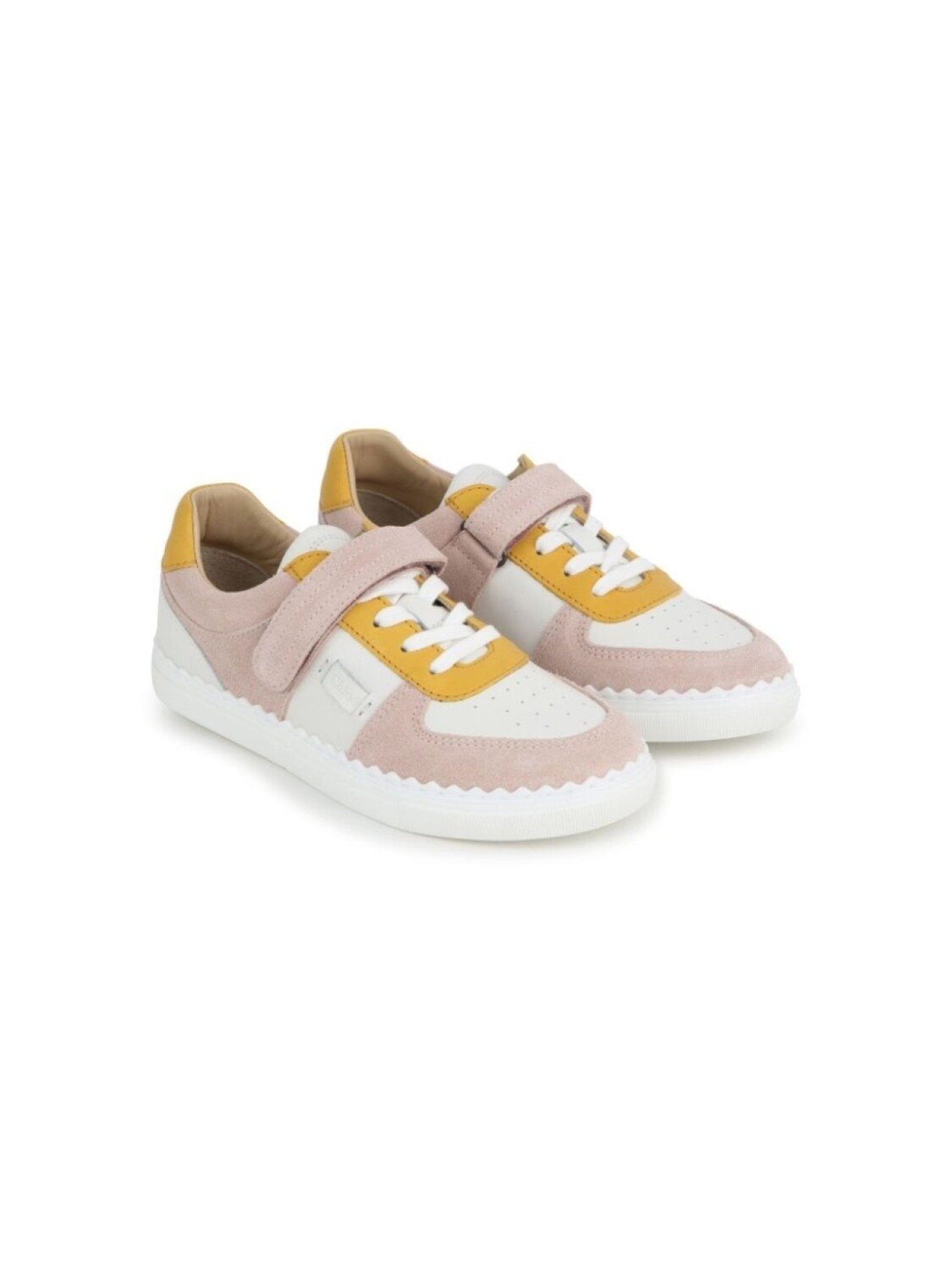 

Chloé Kids кроссовки Lauren со вставками, нейтральный цвет