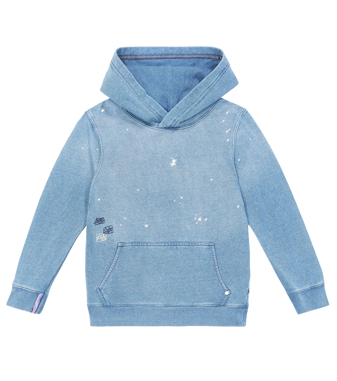 

Хлопковая толстовка с капюшоном Scotch & Soda Kids, синий