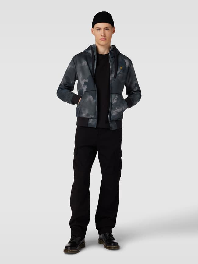 

Толстовка с узором по всей поверхности G-Star Raw, черный