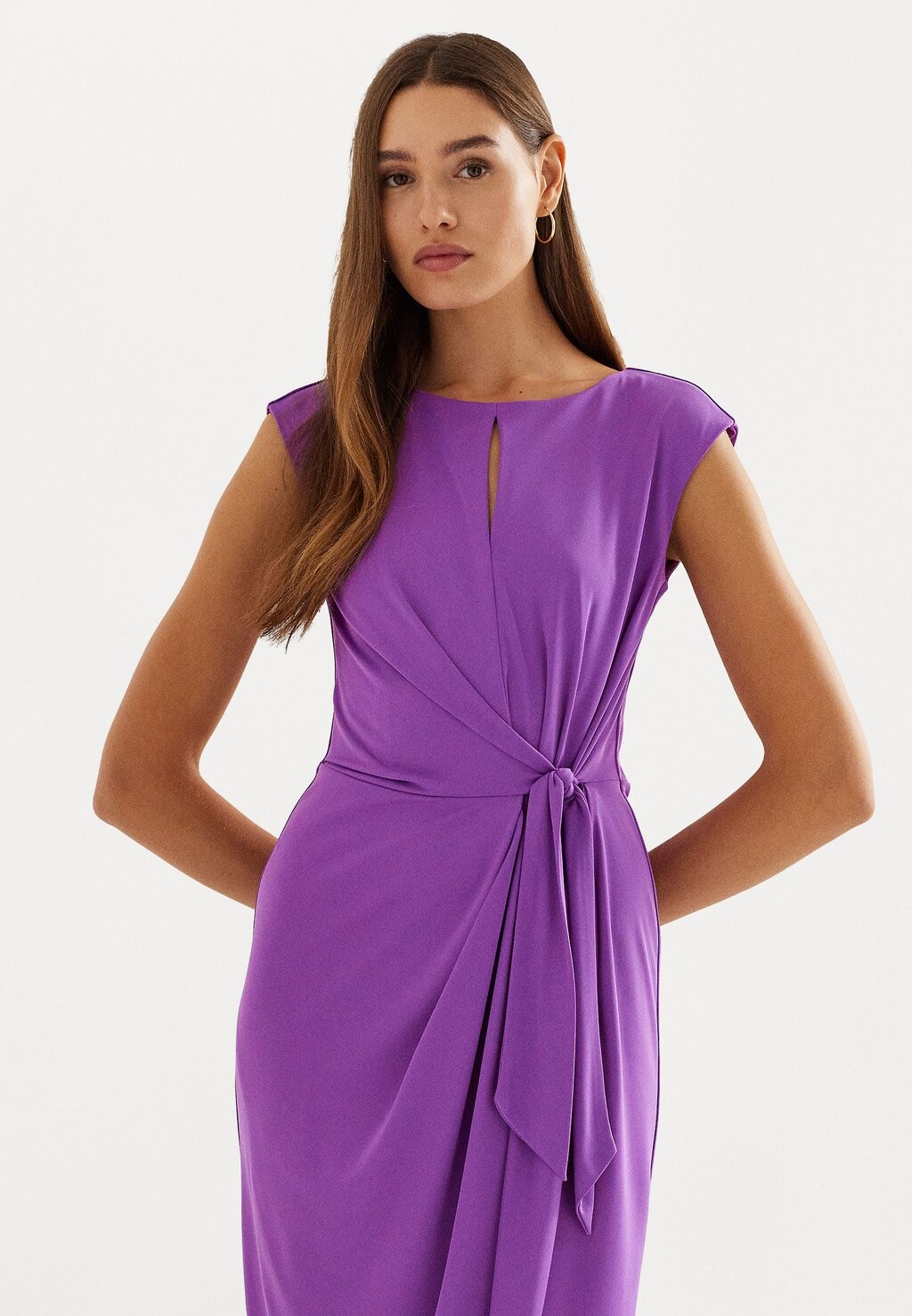 

Платье из джерси REIDLY SHORT SLEEVE DAY DRESS Lauren Ralph Lauren, цвет purple jasper