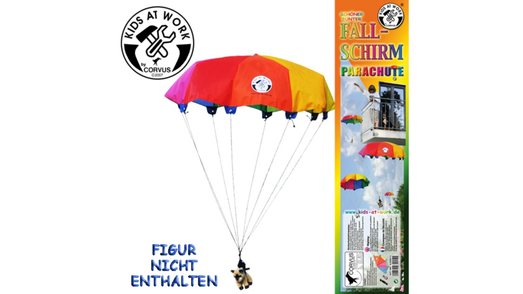 1 комплект детский аттракцион парашют Парашют Corvus разноцветный 85 см