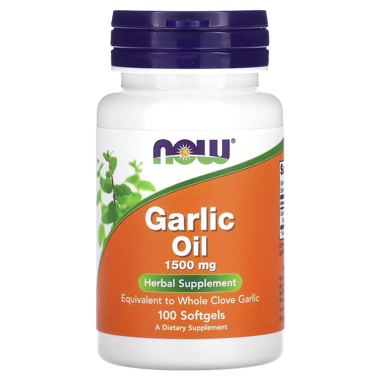 Now Foods Garlic Oil 1,500 mg 100 Softgels