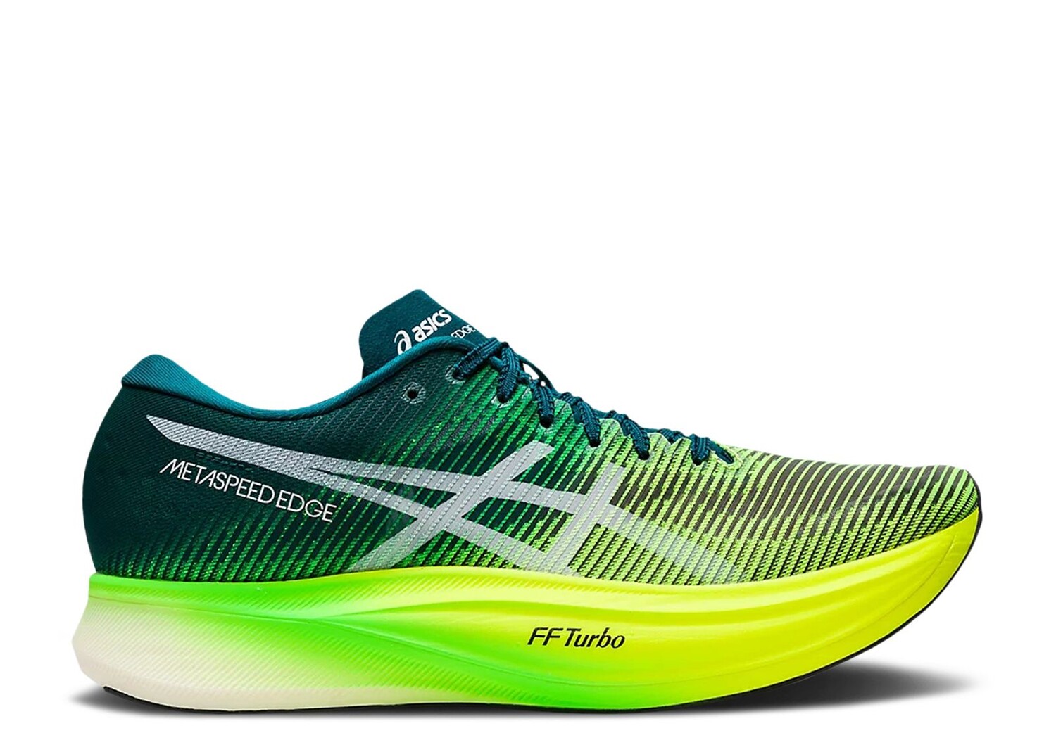 

Кроссовки ASICS Metaspeed Edge+ 'Velvet Pine Safety Yellow', синий